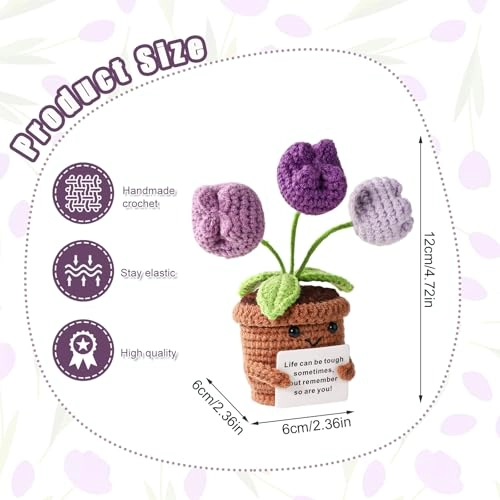 Positive Tulip - Soft Knit Wool 12 x 6 x 6 cm