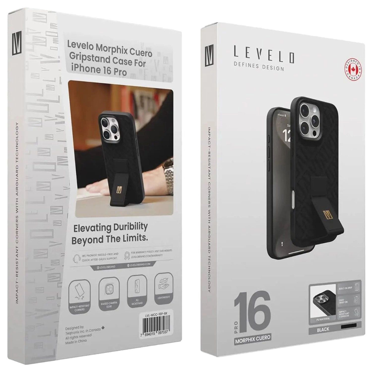 Morphix Cuero Gripstand Case - PU for iPhone 16 Pro