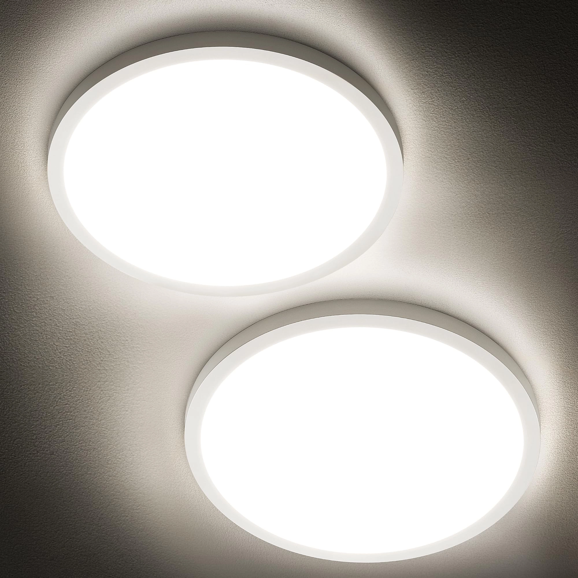SunRider LED Flush Mount Ceiling Light - 4000K Neutral White Non-Dimmable Pack