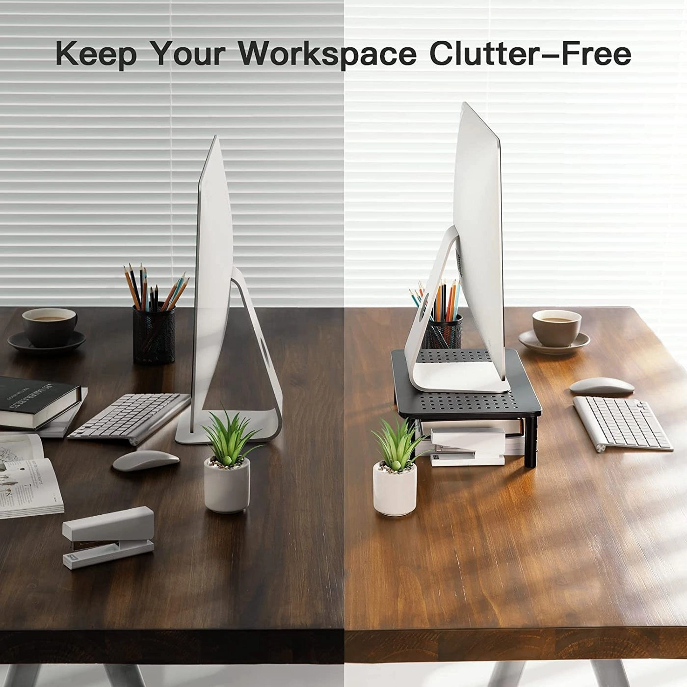 Monitor Stand - Height Adjustable 2 Monitors Pack