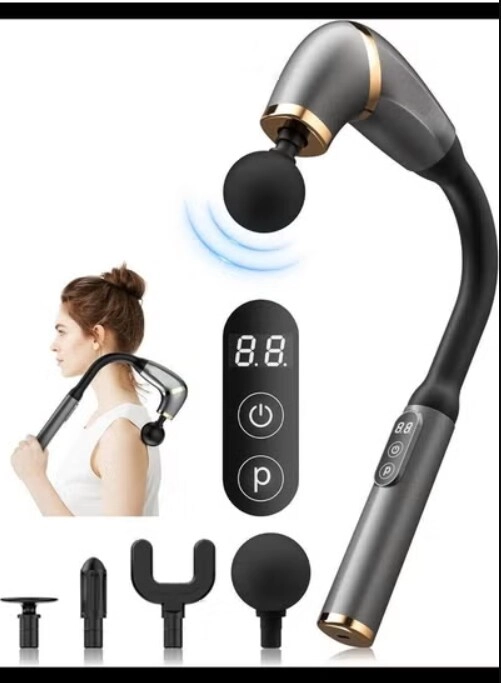 RADIOTRONICS 693039321408 Massage Gun - Deep Tissue 4 Heads