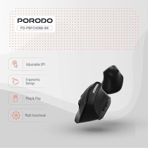 Vertical Ergonomic Optical Mouse - Bluetooth Wi-Fi