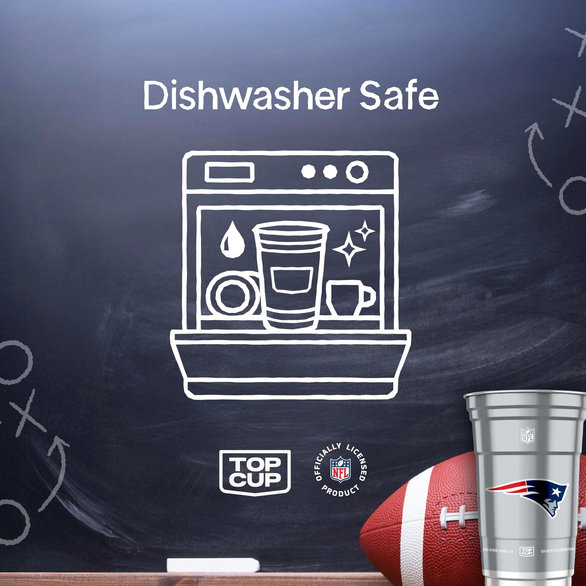 New England Patriots Aluminum Cup - 20 pcs