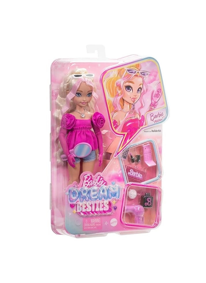 Malibu Fashion Doll - Roller Skating Blonde Hair 9 Makeup Themed Pieces Ages 4+