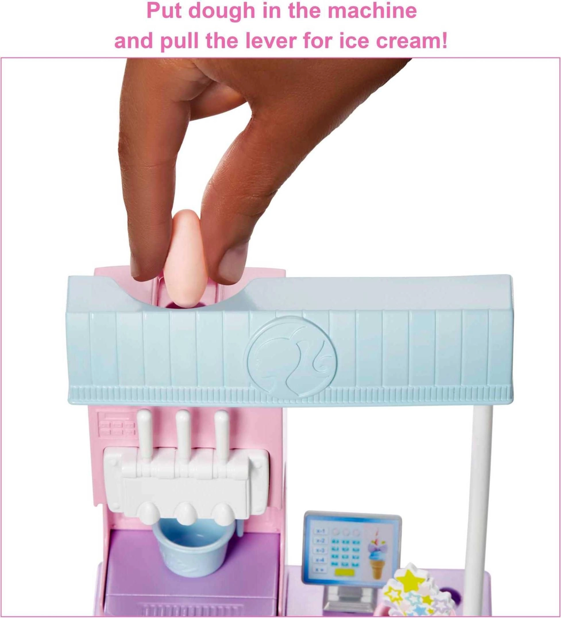 Ice Cream Shop Playset - 12-in Brunette Ages 3+