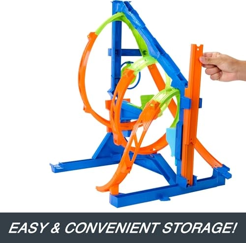 Action Corkscrew Triple Loop Track Set - 1 Toy Car
