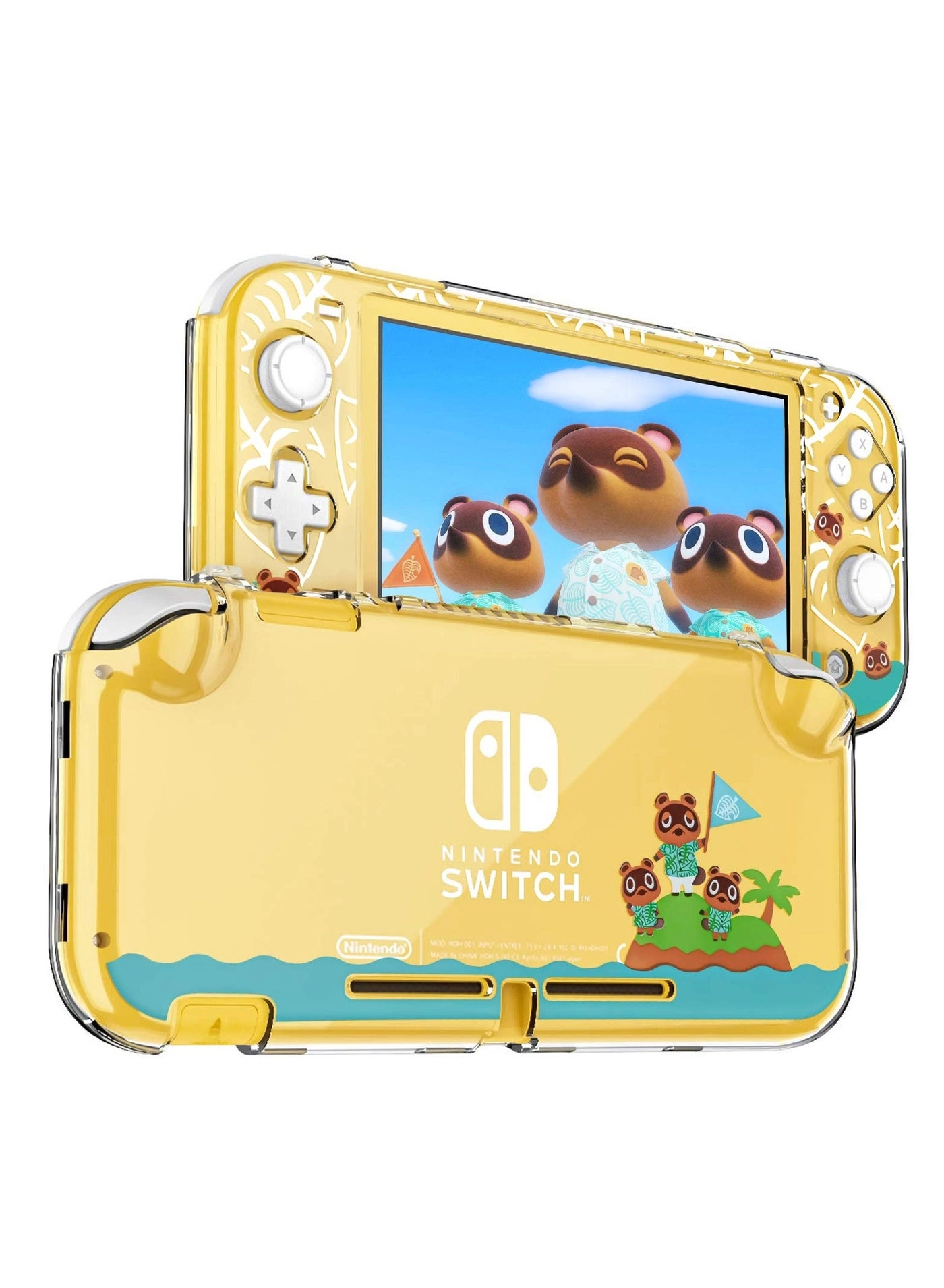 Generic Nintendo Switch Lite Case - Rigid PC Transparent Animal Crossing Design