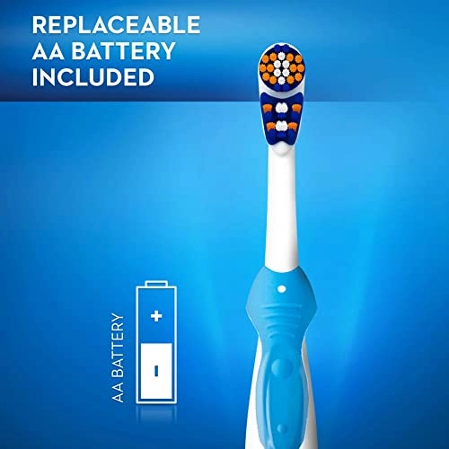 3D White Action Power Toothbrush - AA Battery Powered 1 Count