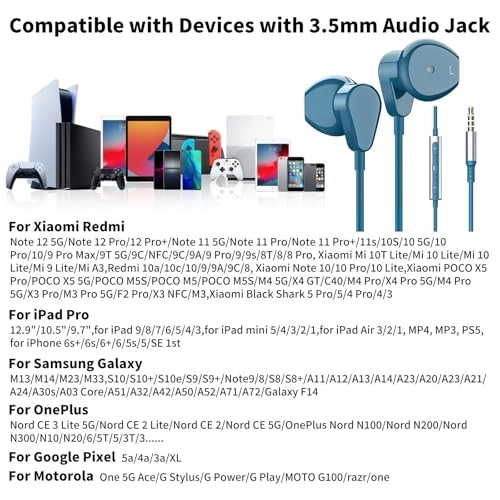 Auriculares con cable de 3,5 mm Wired Headphone