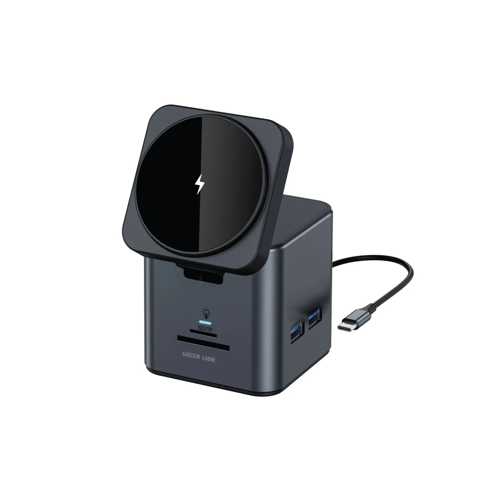 V-Smart MagFit Type-C Docking Station - 100W PD 3x USB 3.0 15W Wireless Charging