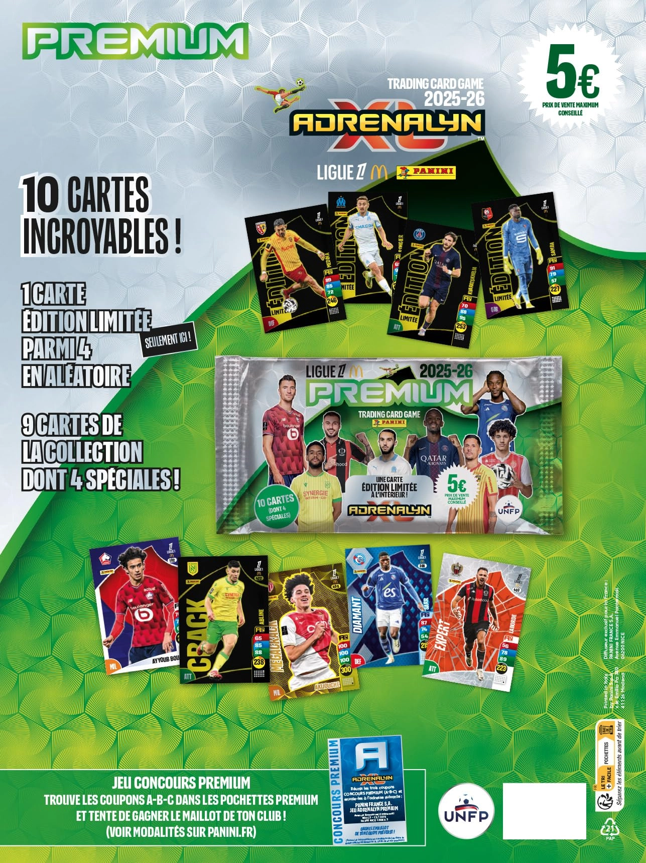 Panini Sport Adrenalyn Ligue 1 McDonald's 2025-2026 - 10pcs
