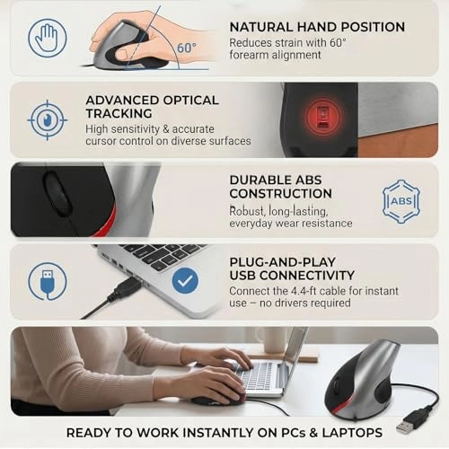 Vertical Mouse - Wired