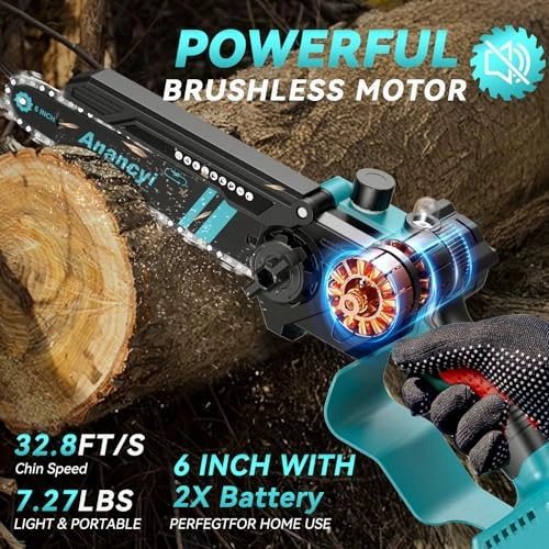 Mini Chainsaw - 8000 mAh 6 Inches