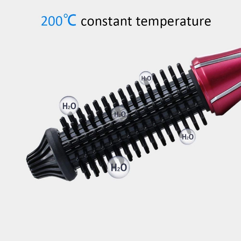 Folding Curler Comb - Red Ceramic