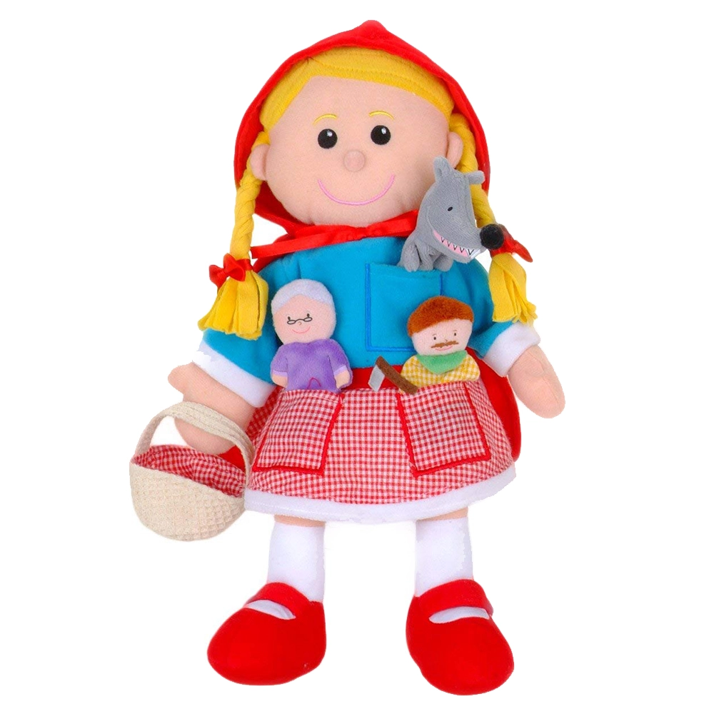 Red Riding Hood Finger & Puppet Set - 4pcs Suitable for 3-9 years