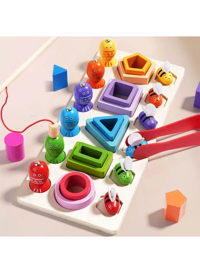 Capstro Wooden Fishing and Sorting Game