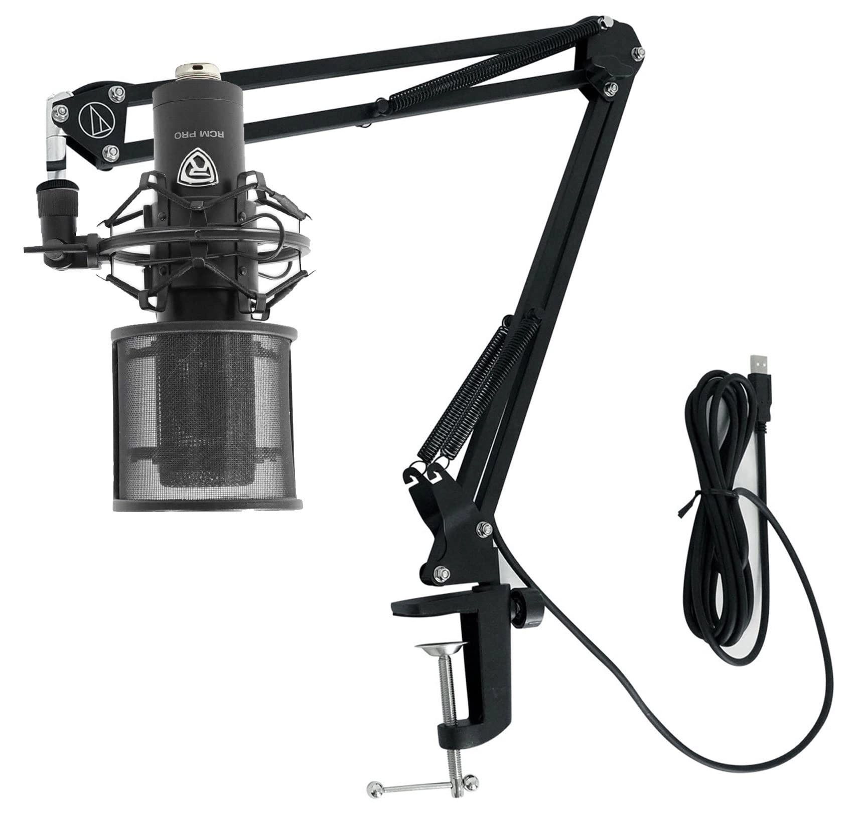 Rockville RCM PRO - USB Microphone + P11998 Boom Arm