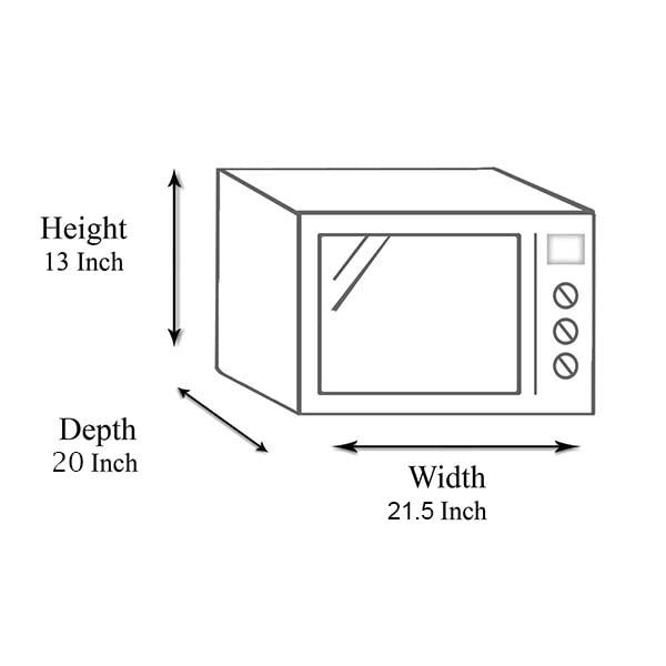 Microwave Oven Top Cover - 28L PVC Black Dot