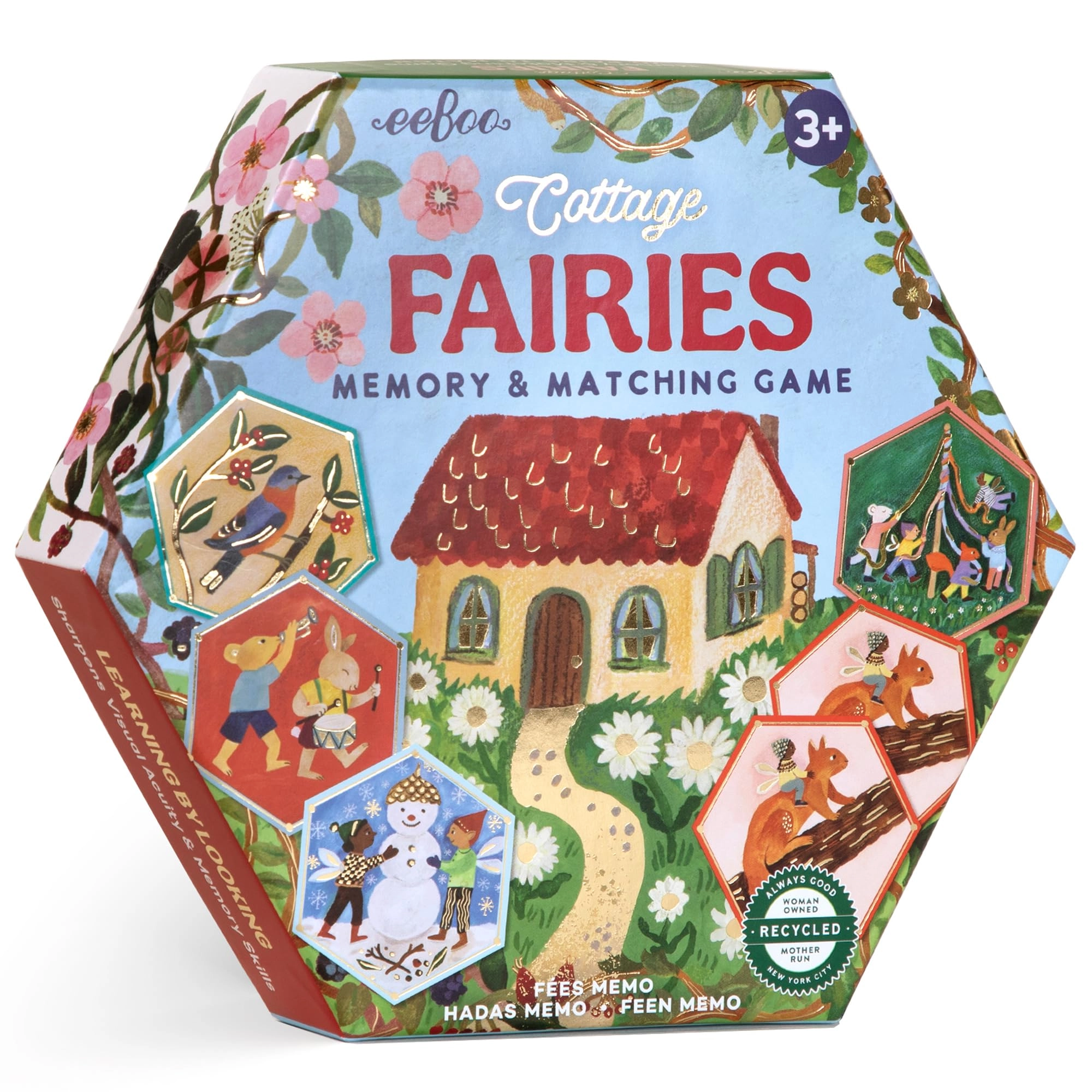 eeBoo Memory & Matching Game: Cottage Fairies