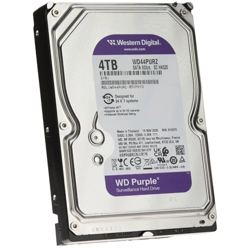 Purple 3.5" 7200rpm 128MB SATA 6Gb/s (WD44PURZ-SPCPDY0) - 4TB