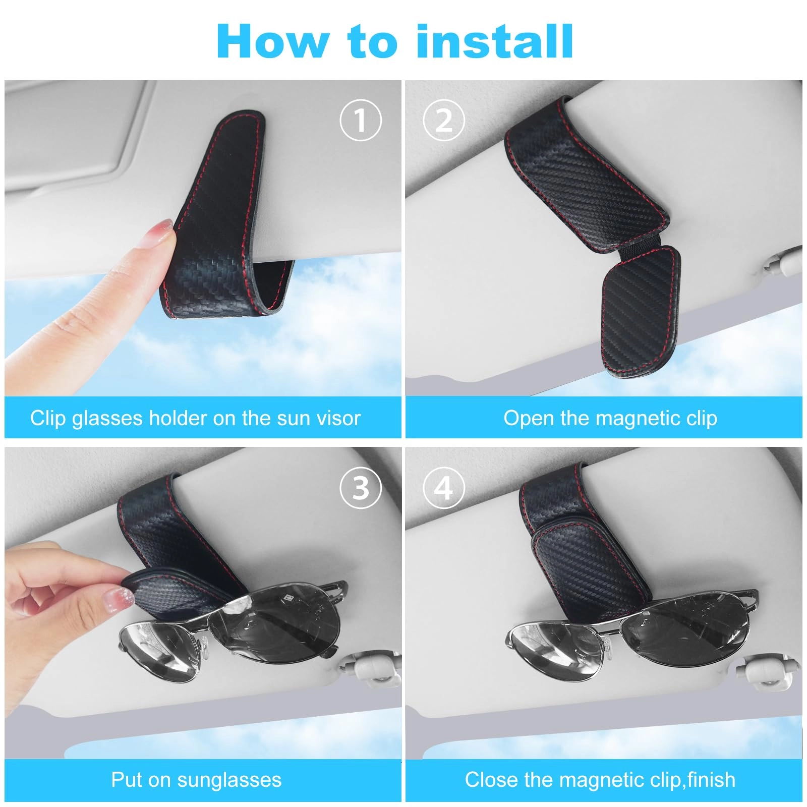 Sunglasses Holders for Car Visor