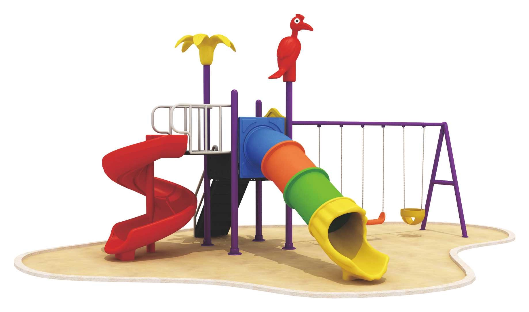 Multi Purpose Kids Outdoor Playing Equipments - 770x320x280cm 2+ Years