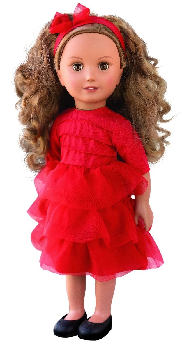 Hayati girl Siba Doll - 18inch Red Party Dress Ages 6+