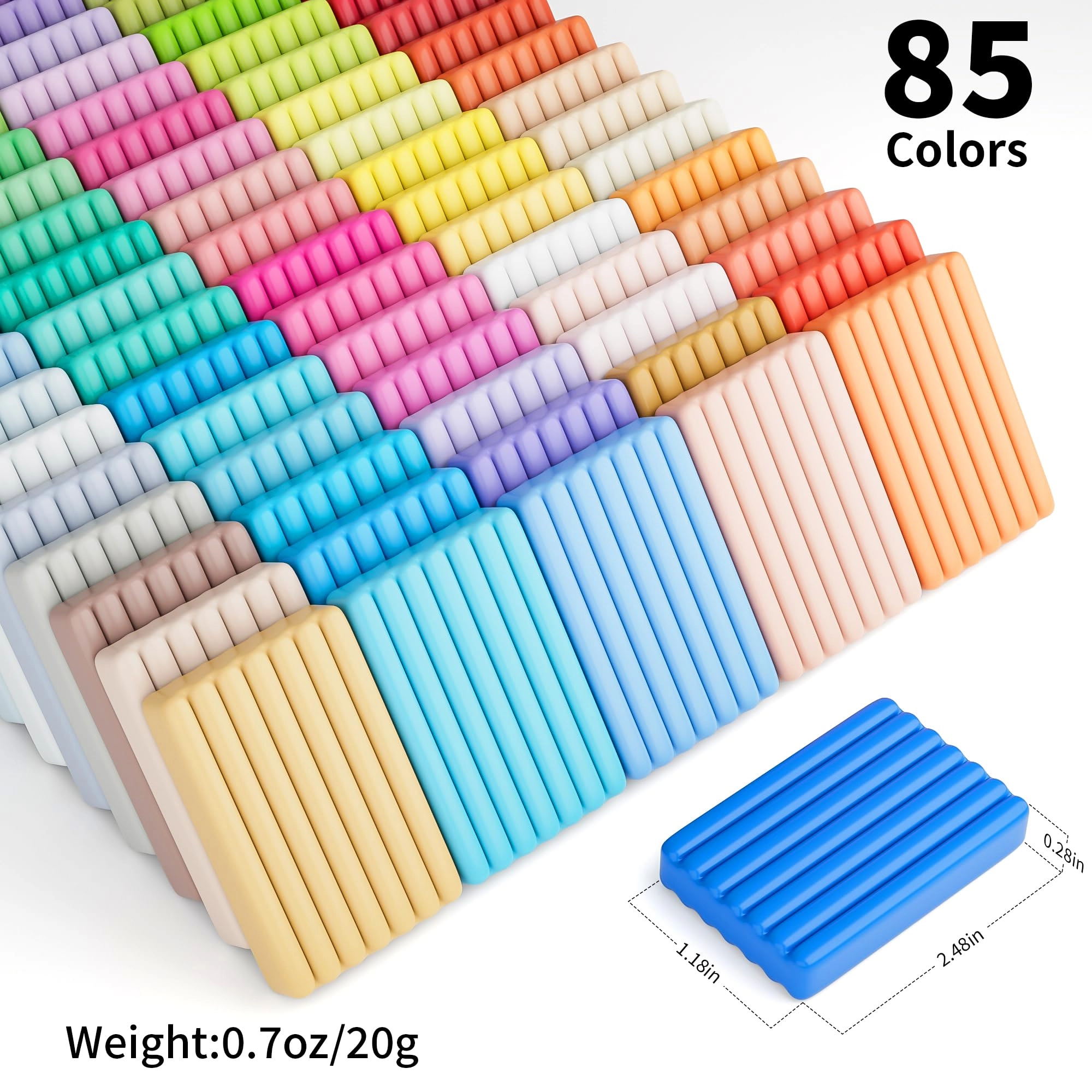 Polymer Clay Kit - Polymer 2.09 Kg 85pcs.