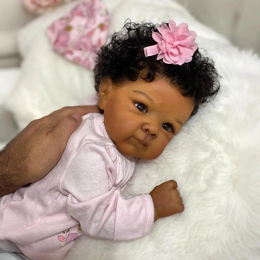 Reborn Baby Doll - 20 Inch Vinyl Silicone African American Ages 3+