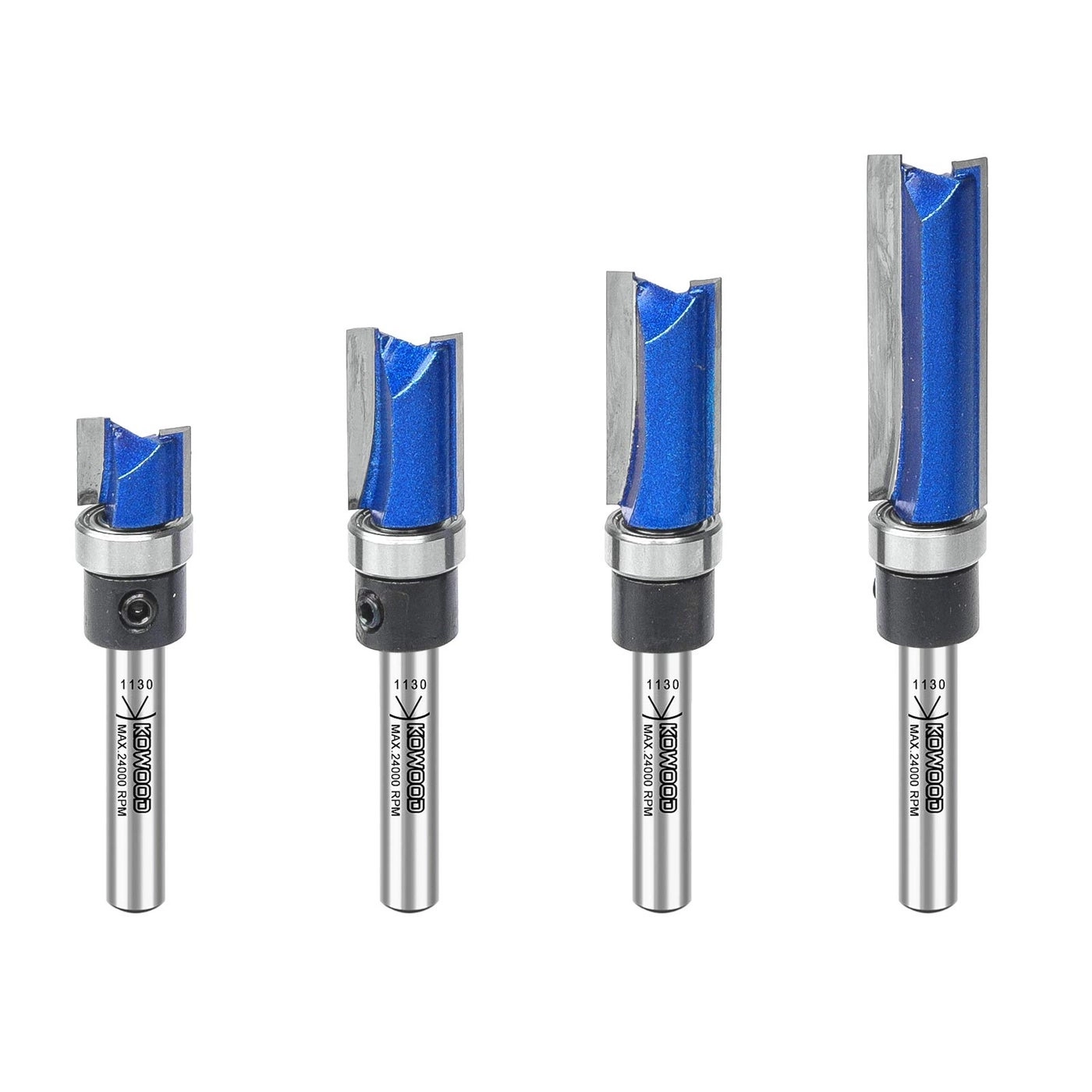 Plus Pattern Flush Trim Router Bit Set - 1/4 Inch Shank