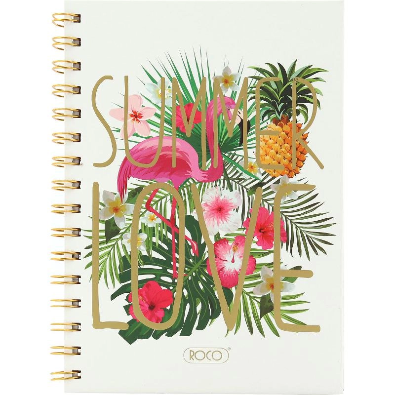 Notebook 19 X 26 cm Spiral - Grid 100 Sheets