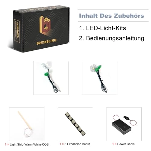 LED Light Set - Compatible with LEGO 10344 Lucky Bamboo 10 lights USB cable battery case