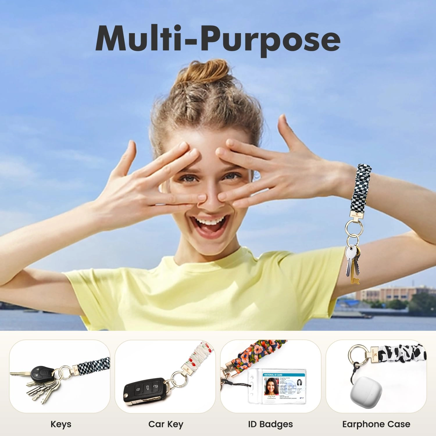 Scrunchie Keychain Wristlet - Colour