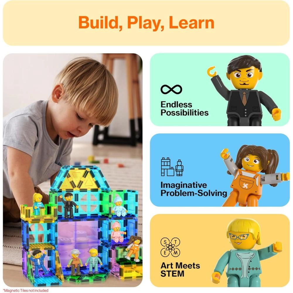 Magnetic Family Character Figures - 8pcs