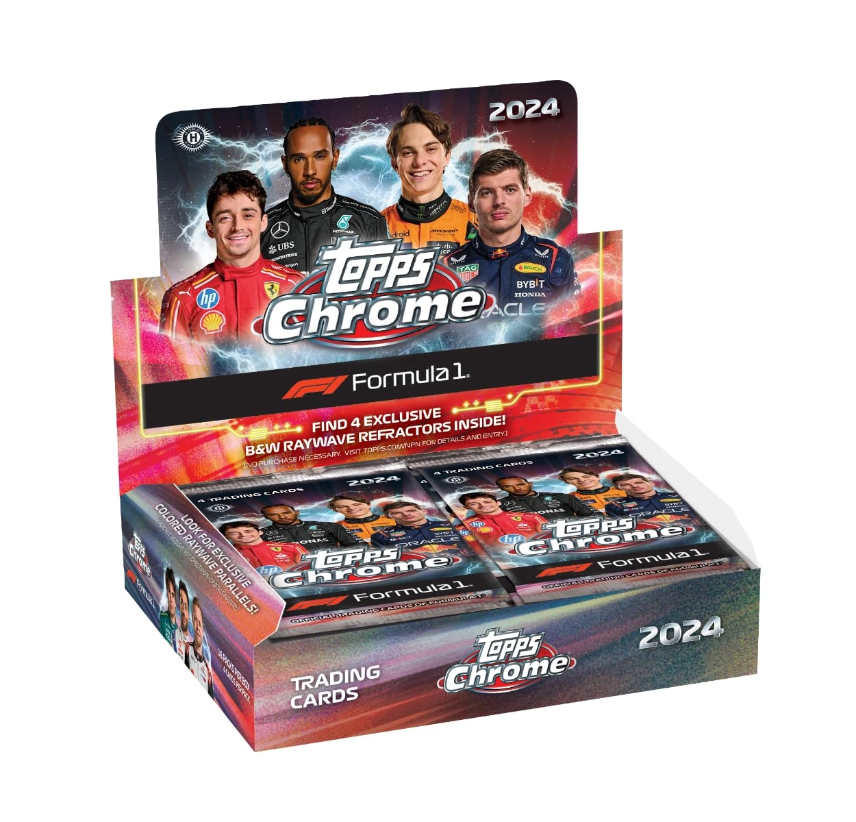 Topps 2024 Formula 1 Chrome Qualify Wrap Box - 16 packs per box 4 cards per pack