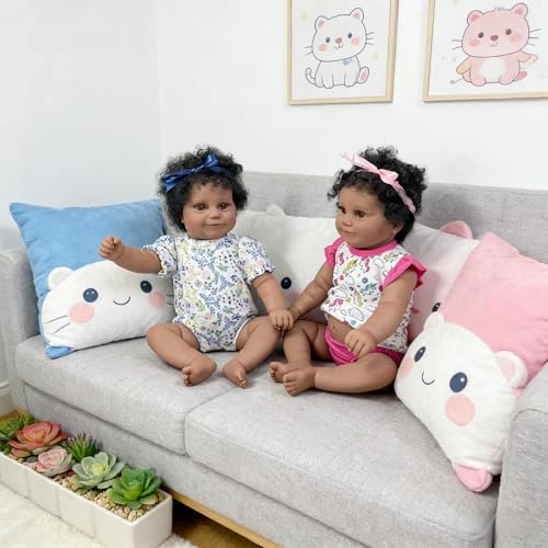 Reborn Baby Doll - Twins 20 inch Vinyl Girl Ages 3+