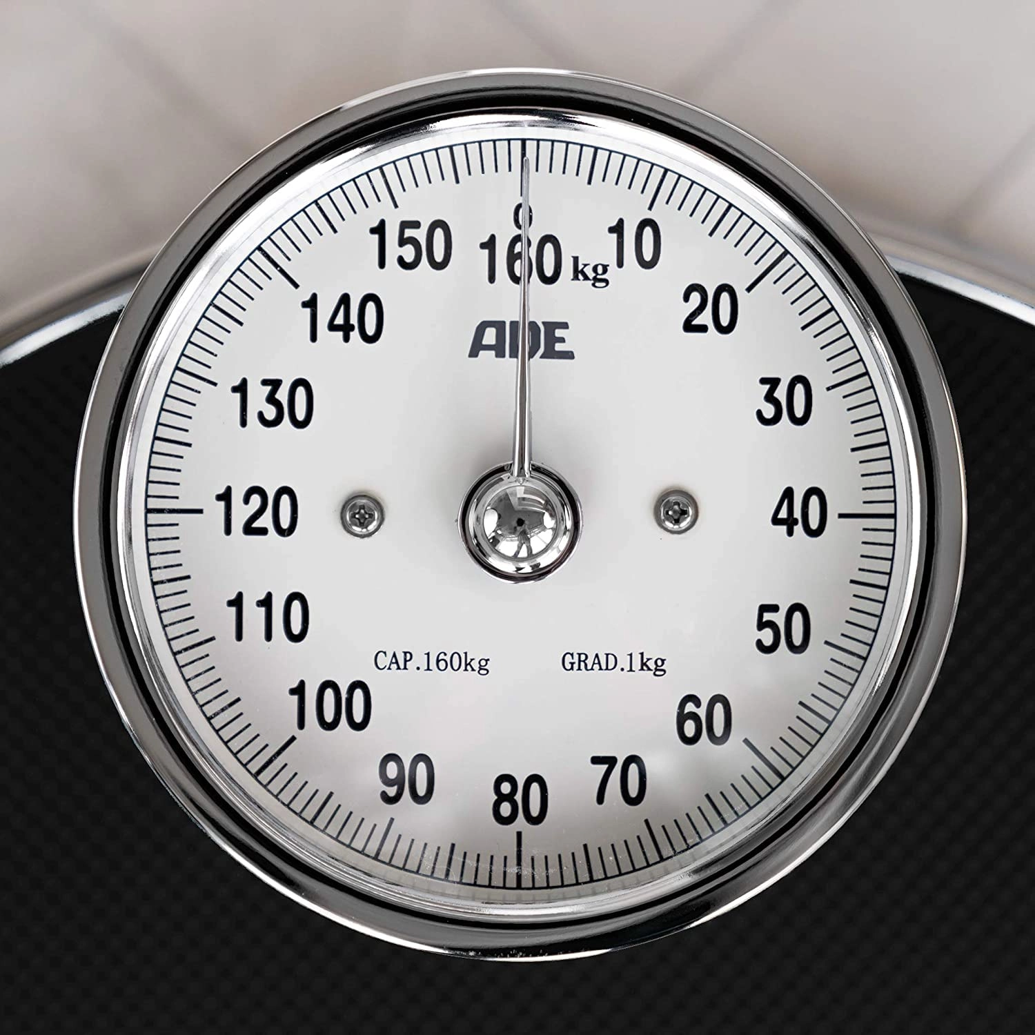 Analog Bathroom Scale - 160 kg non-slip rubber