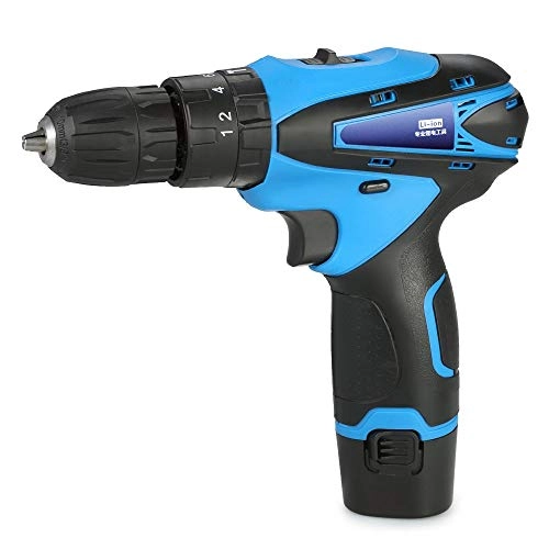 Cordless Drill Driver - Portable Screwdriver Lithium Ion Batteries Variable Speed