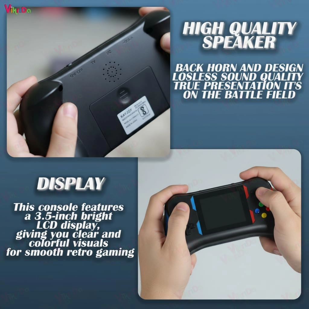 500 in 1 Classic Retro Games - 3.5-inch LCD 800mAh Rechargeable