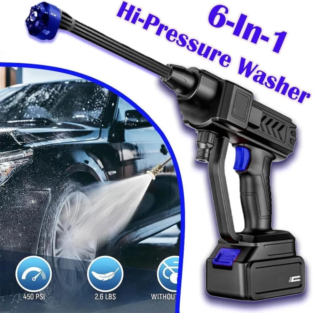 Cordless Portable Pressure Washer - 6 in 1 48V 12000mah