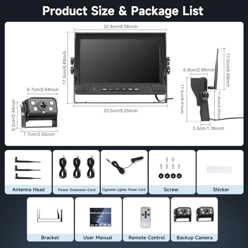 Wireless Digital Reversing Camera - Night Vision Wireless 1024X600
