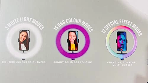 LED Ring Light - 10'' 15 RGB 360 Rotation