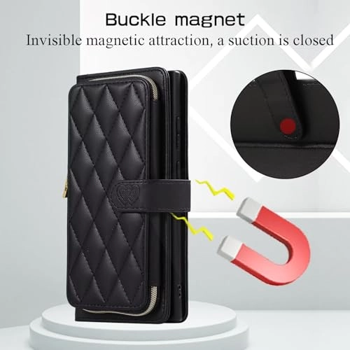 Case for Xiaomi Redmi Note 12 Pro 5G - Faux Leather Zipper Purse Wallet Phone Cover