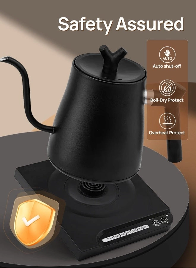 Gooseneck Electric Kettle 1 L White