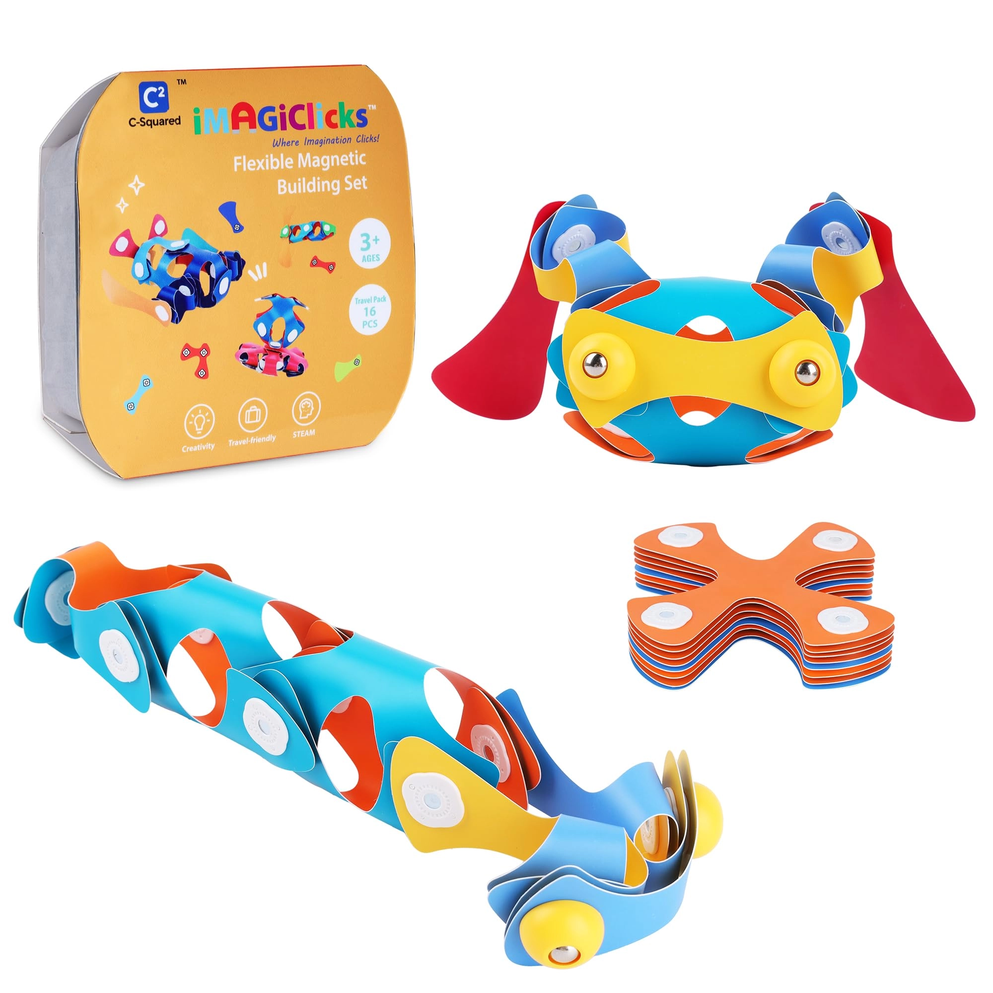 iMAGiClicks Flexible Magnetic Building Set - 16 pcs