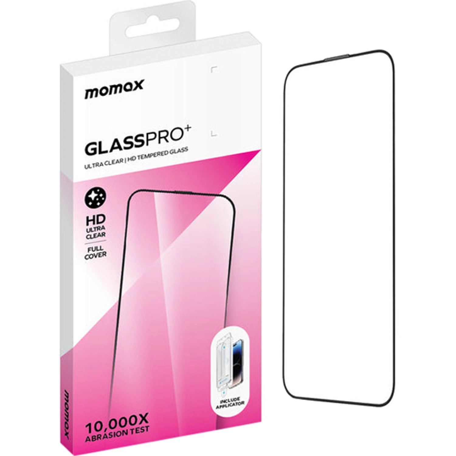 Momax HD Clear Tempered Glass Screen Protector for iPhone 15 Pro (1-Pack)
