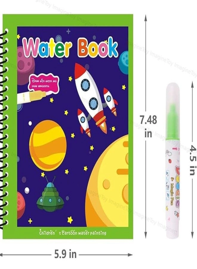 Magic Water Drawing Book - 12pc Water Pen