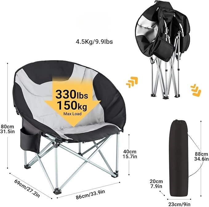 Foldable Moon Camping Chair