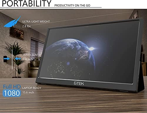 Portable Monitor - GK158PM1 15.8 Inches 1920 x 1080 Pixels