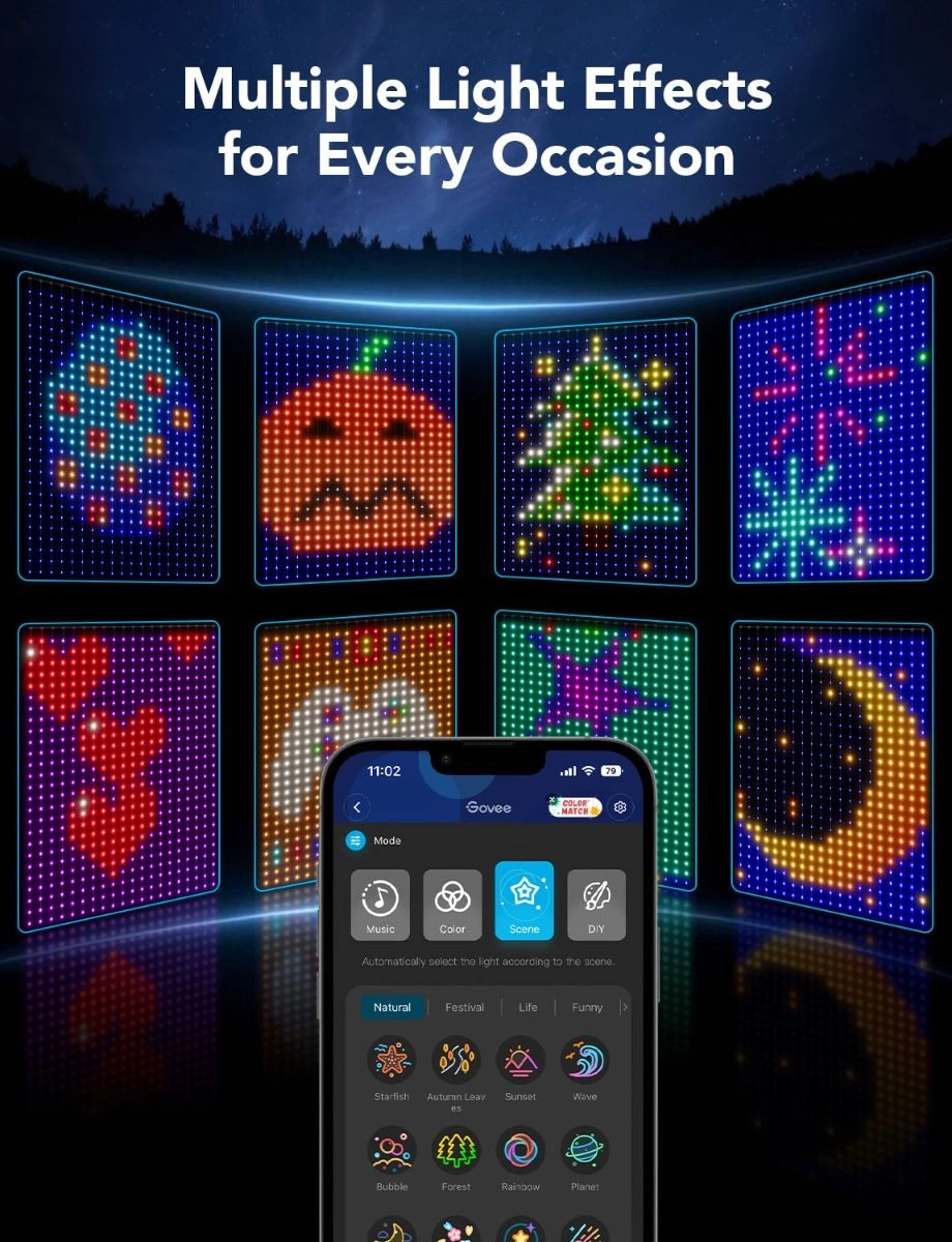 Curtain Lights - RGBIC 520 LEDs